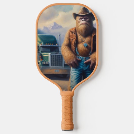Bigfoot Truck Driver Pickleball Paddle (Voorkant)