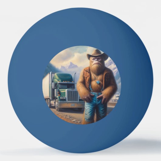 Bigfoot Truck Driver Pingpongbal (Voorkant)