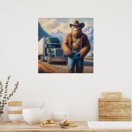 Bigfoot Truck Driver Poster (Keuken)