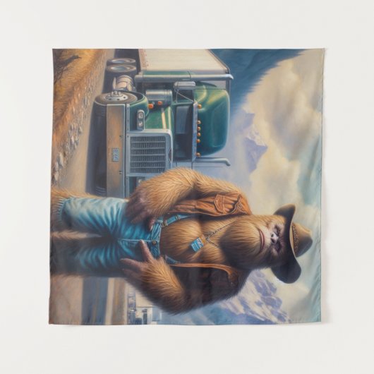 Bigfoot Truck Driver Wandkleed (Voorkant (horizontaal))