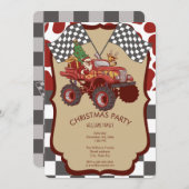 Bigfoot Truck Kerstmis Kaart (Voorkant / Achterkant)