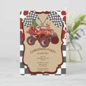 Bigfoot Truck Kerstmis Kaart (Staand voorkant)