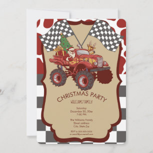 Bigfoot Truck Kerstmis Kaart