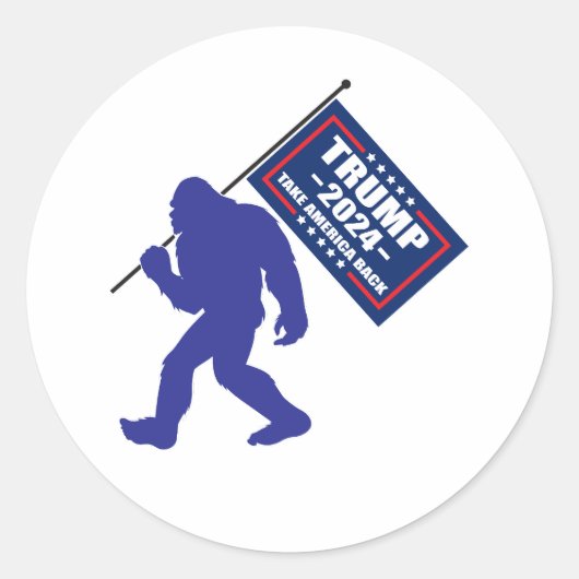 Bigfoot Trump 2024 Ronde Sticker (Voorkant)