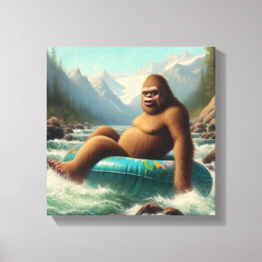 Bigfoot Tubing Canvas Afdruk (Voorkant)