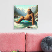Bigfoot Tubing Canvas Afdruk (Insitu (Woonkamer))