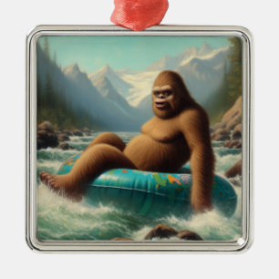 Bigfoot Tubing Metalen Ornament