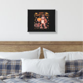 Bigfoot Turkije Pompoen Thanksgiving Dag Classic T Canvas Afdruk (Insitu (Slaapkamer))