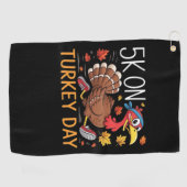 Bigfoot Turkije Pompoen Thanksgiving Dag Classic T Golfhanddoek (Horizontaal)