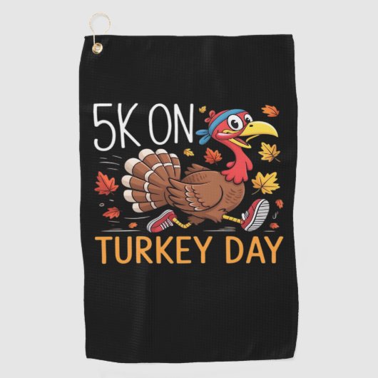 Bigfoot Turkije Pompoen Thanksgiving Dag Classic T Golfhanddoek (Voorkant)