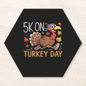 Bigfoot Turkije Pompoen Thanksgiving Dag Classic T Kartonnen Onderzetters (Voorkant)