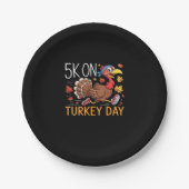 Bigfoot Turkije Pompoen Thanksgiving Dag Classic T Papieren Bordje (Voorkant)