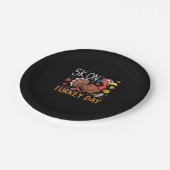 Bigfoot Turkije Pompoen Thanksgiving Dag Classic T Papieren Bordje (Gekanteld)