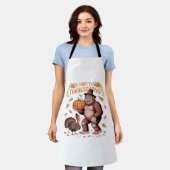 Bigfoot Turkije Pompoen Thanksgiving Dag Classic T Schort (Gedragen)