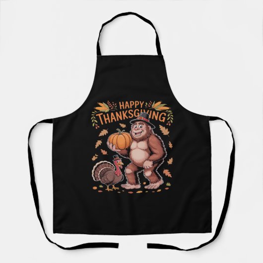 Bigfoot Turkije Pompoen Thanksgiving Dag Classic T Schort (Voorkant)
