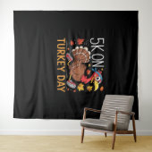 Bigfoot Turkije Pompoen Thanksgiving Dag Classic T Wandkleed (In Situ (horizontaal))