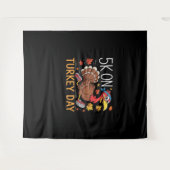 Bigfoot Turkije Pompoen Thanksgiving Dag Classic T Wandkleed (Voorkant (horizontaal))