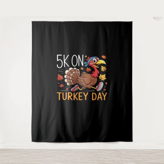 Bigfoot Turkije Pompoen Thanksgiving Dag Classic T Wandkleed (Voorkant)