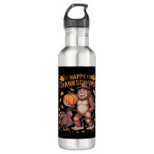 Bigfoot Turkije Pompoen Thanksgiving Dag Classic T Waterfles (Voorkant)