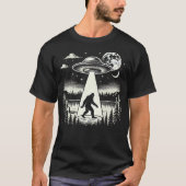 Bigfoot UFO Abduction T-Shirt - Grappig Cryptid (Voorkant)