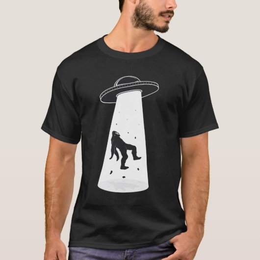 Bigfoot UFO Alien Abduction T-shirt (Voorkant)