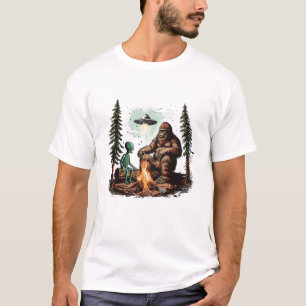Bigfoot UFO Alien Campfire Wandelen Sasquatch Outd T-shirt