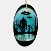 Bigfoot UFO Alien Keramisch Ornament (Rechts)