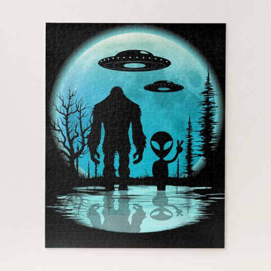 Bigfoot UFO Alien Legpuzzel (Verticaal)
