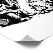 Bigfoot Ufo Alien Pizza Kampvuur Wandelcamper Cam Poster (Hoek)