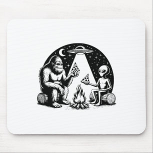 Bigfoot Ufo Alien Pizza Kampvuur Wandelvakantie Ca Muismat