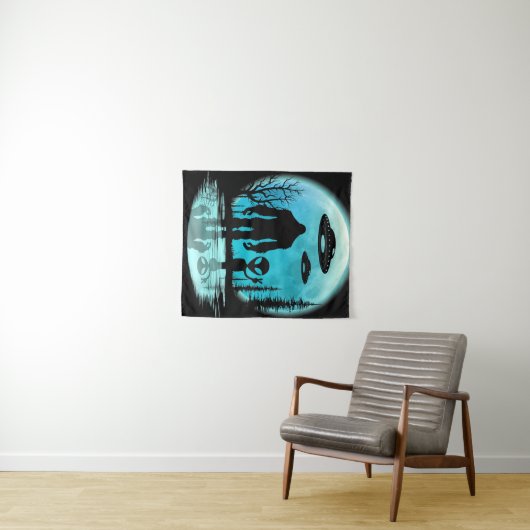 Bigfoot UFO Alien Wandkleed (In Situ (horizontaal))