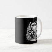 Bigfoot ufo buitenaards rond kampvuur Natuur wande Koffiemok (Voorkant rechts)