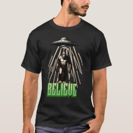 Bigfoot UFO geloven T-shirt