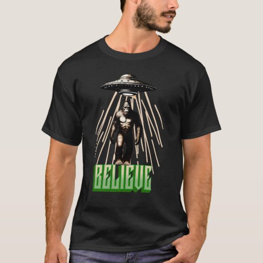 Bigfoot UFO geloven T-shirt (Voorkant)