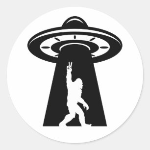 Bigfoot UfO Ronde Sticker