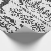 Bigfoot Ugly kerstSweater Knit Style Cadeaupapier (Hoek)