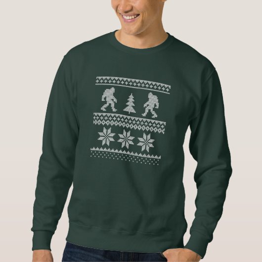 Bigfoot Ugly KerstSweatshirt Trui (Voorkant)