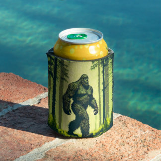 Bigfoot uit voor een boswandeling blikjeskoeler