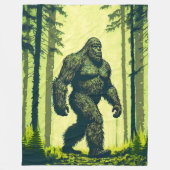 Bigfoot uit voor een boswandeling fleece deken (Voorkant)