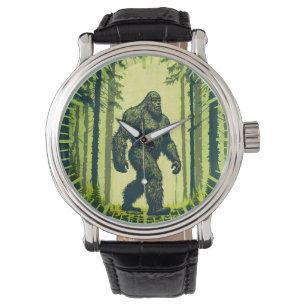 Bigfoot uit voor een boswandeling horloge
