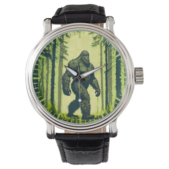 Bigfoot uit voor een boswandeling horloge (Voorkant)