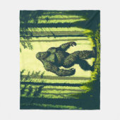 Bigfoot uit voor een boswandeling sasquatch fleece deken (Voorkant)