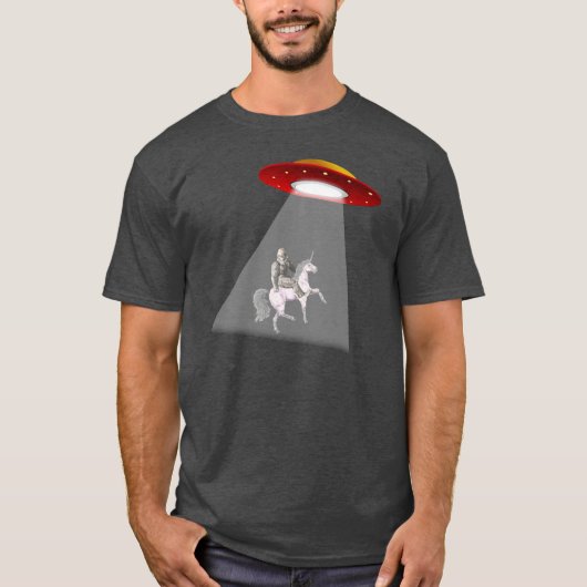 Bigfoot Unicorn UFO Abduction T-shirt (Voorkant)