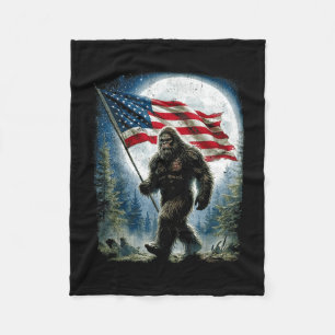 Bigfoot usa amerikaanse vlag 4 juli sasquatch fleece deken