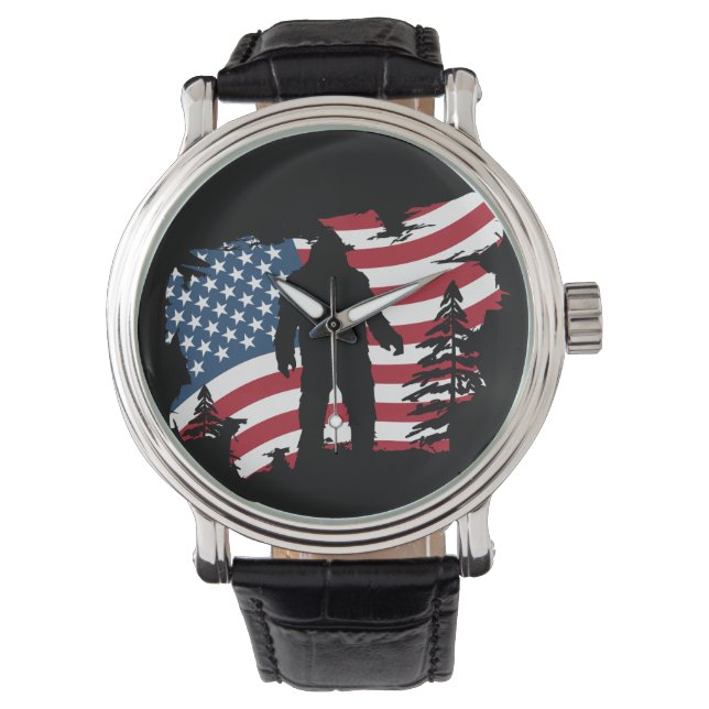 Bigfoot USA Quality Metal Mannen Horloge (Voorkant)