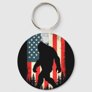 Bigfoot usa vlag patriottische vierde juli sleutelhanger