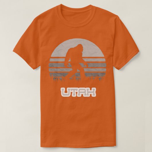 Bigfoot Utah State Monochrome Sasquatch Yeti T-shirt (Design voorkant)