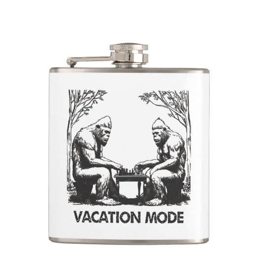 Bigfoot Vacation Mode Schaken Heupfles (Voorkant)