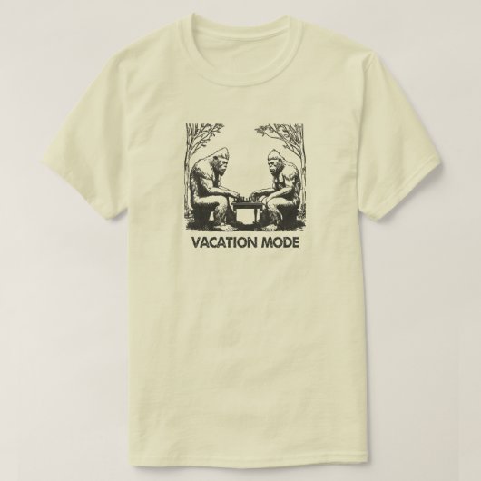 Bigfoot Vacation Mode Schaken T-shirt (Design voorkant)