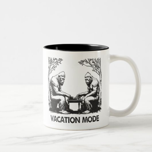 Bigfoot Vacation Mode Schaken Tweekleurige Koffiemok (Rechts)